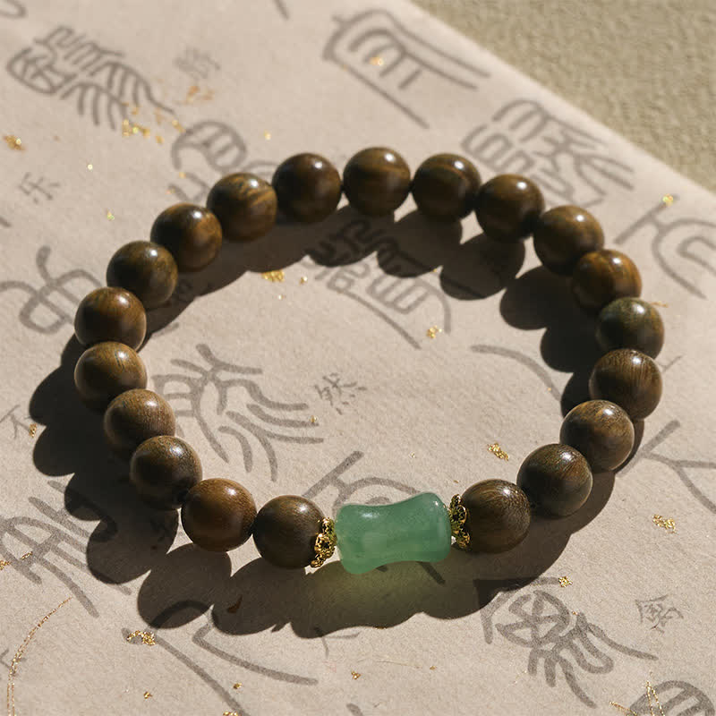 Buddha Stones Ebony Wood Green Sandalwood Natural Grain Unisex Bracelet - image 10