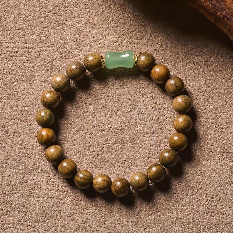 Buddha Stones Ebony Wood Green Sandalwood Natural Grain Unisex Bracelet - image 11