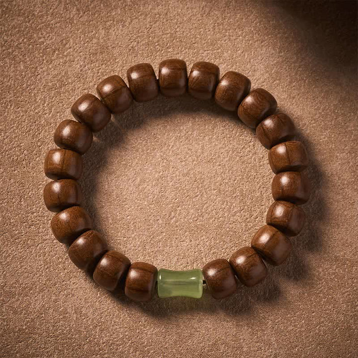 Buddha Stones Abelia Biflora Protection Vintage Prayer Bead Charm Bracelet - image 1