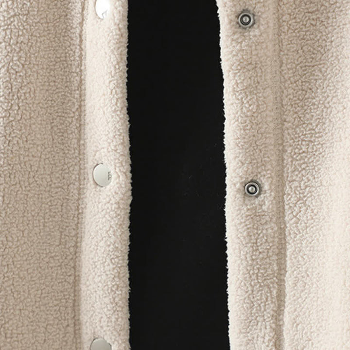 Buddha Stones Winter Casual Tang Style Mandarin Collar Solid Women's Jacket With Pocket - image 13