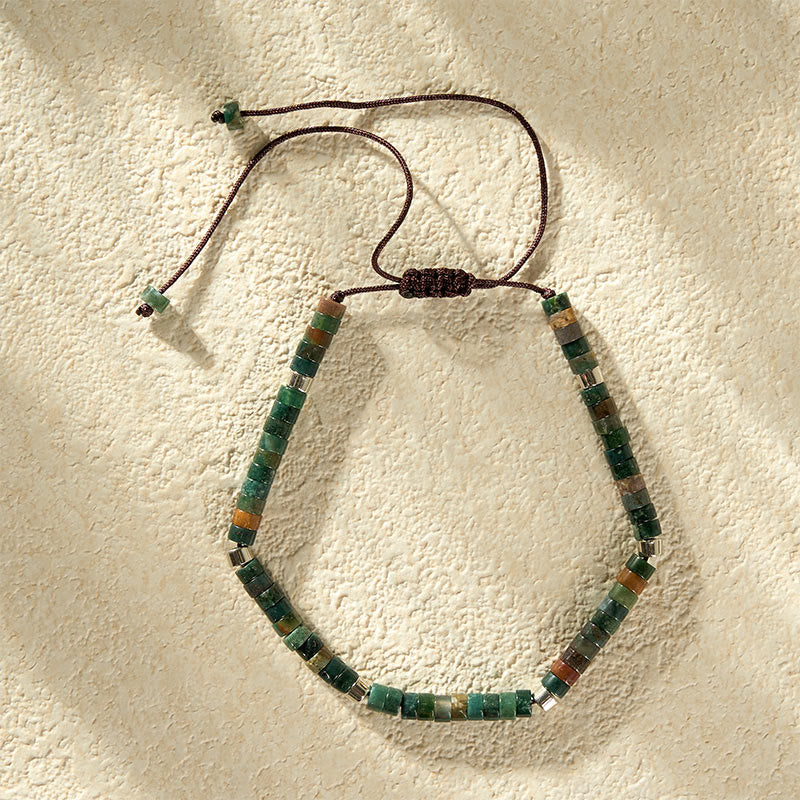 Buddha Stones Natural Indian Agate Braided Balance Bead Bracelet - image 7
