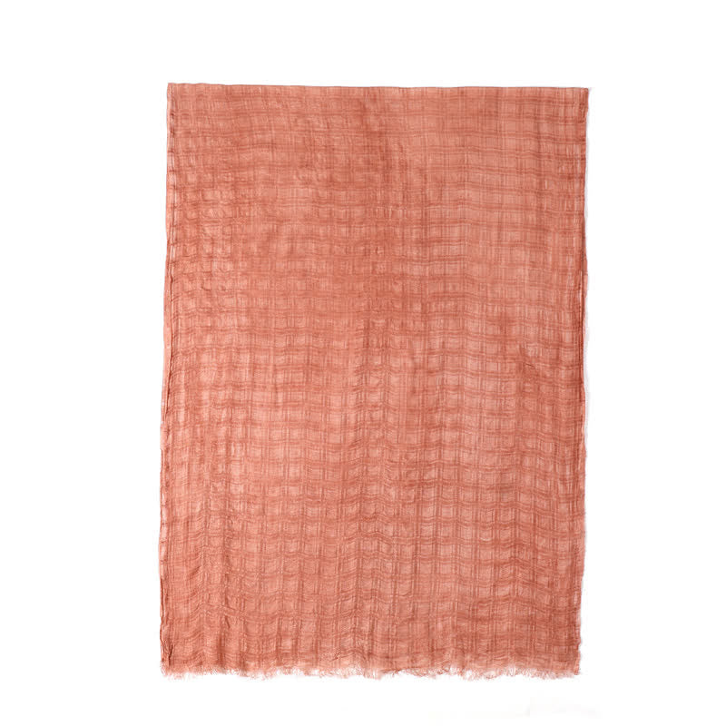 Buddha Stones Spring Fall Textured Checked Draped Men's Scarf - image 3