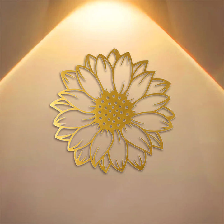 Buddha Stones Round Floral Sunflower Energy Iron Metal Wall Decor - image 17