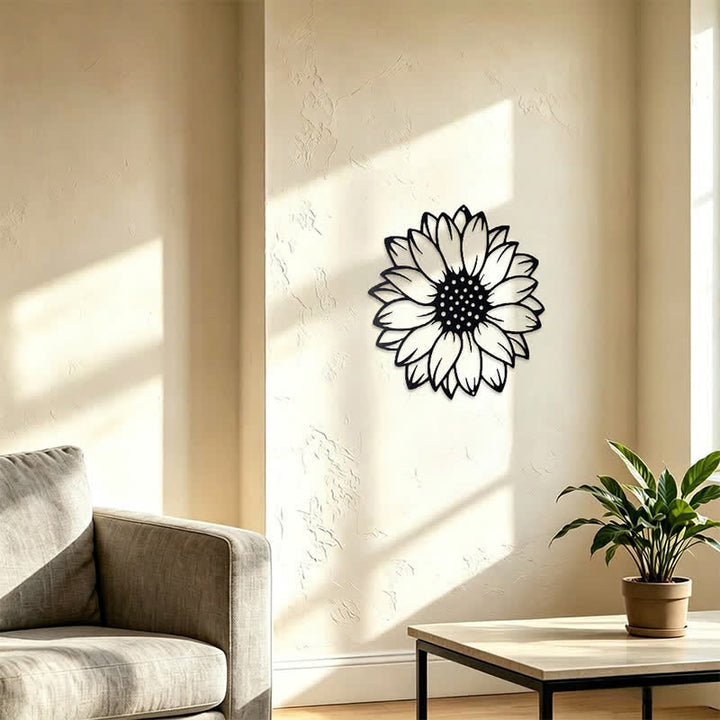 Buddha Stones Round Floral Sunflower Energy Iron Metal Wall Decor - image 11