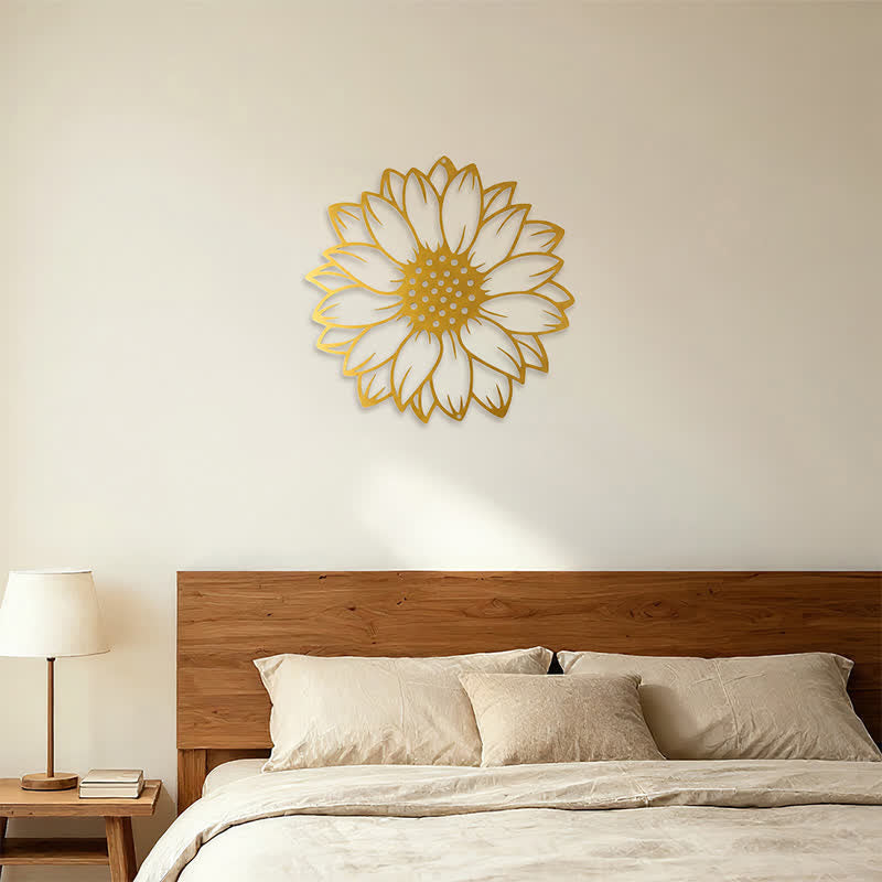 Buddha Stones Round Floral Sunflower Energy Iron Metal Wall Decor - image 29