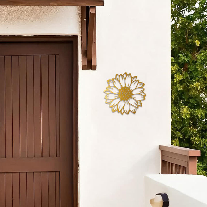 Buddha Stones Round Floral Sunflower Energy Iron Metal Wall Decor - image 22
