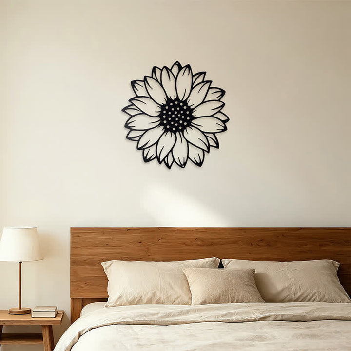 Buddha Stones Round Floral Sunflower Energy Iron Metal Wall Decor - image 12