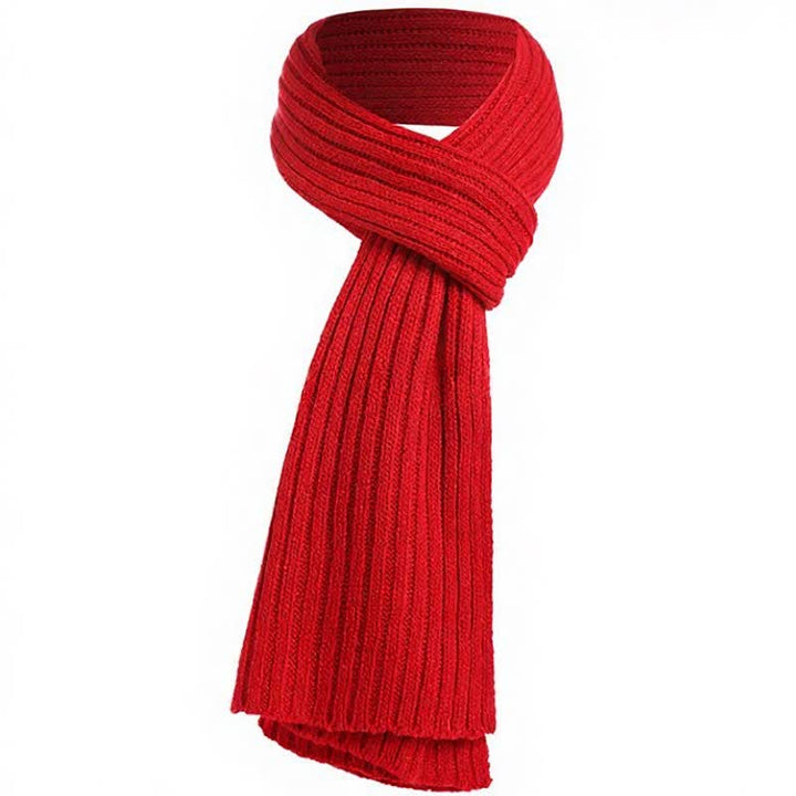 Buddha Stones Fall Winter Classic Long Ribbed Knit Men's Scarf - Red - image 14