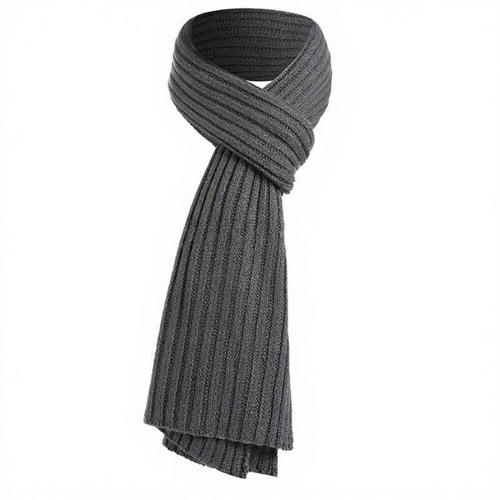 Buddha Stones Fall Winter Classic Long Ribbed Knit Men's Scarf - DimGray - image 8