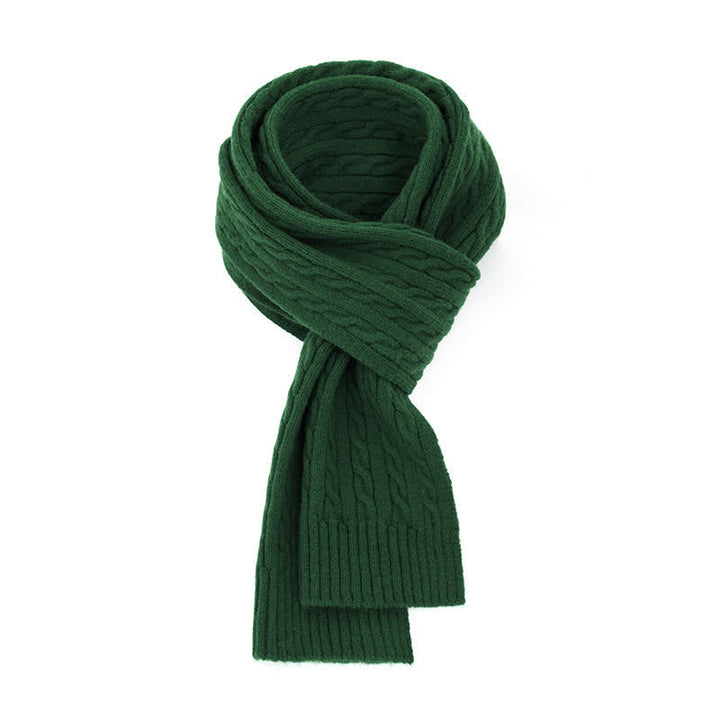 Buddha Stones Fall Winter Classic Cable Knit Cozy Men's Scarf - ForestGreen - image 4