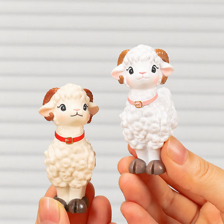 Buddha Stones Resin Peaceful Goat Lamb Good Fortune Cute Animal Decor - image 8