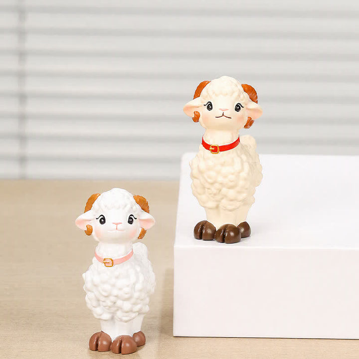 Buddha Stones Resin Peaceful Goat Lamb Good Fortune Cute Animal Decor - image 7