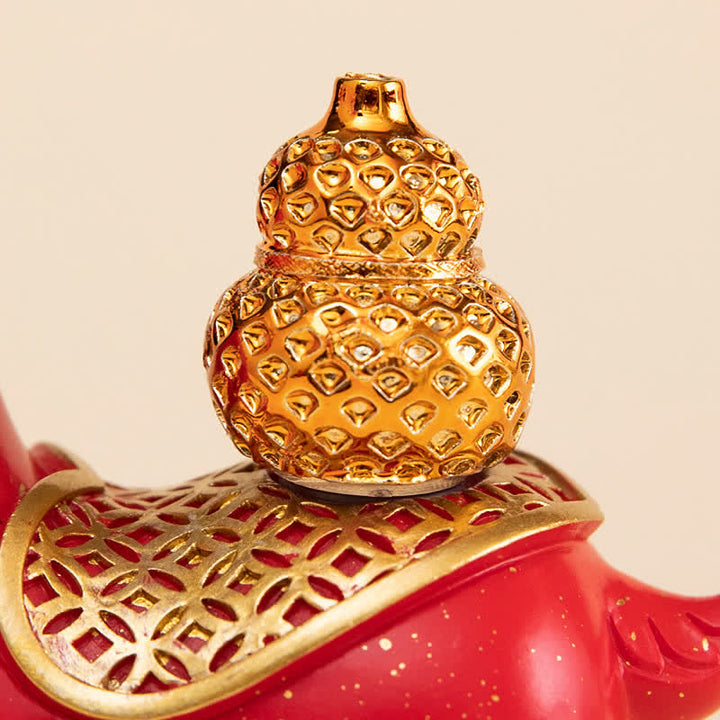 Buddha Stones Resin Zodiac Goat Sheep Prosperity Ingot Gourd Desk Accent Cute Animal Decor - image 12