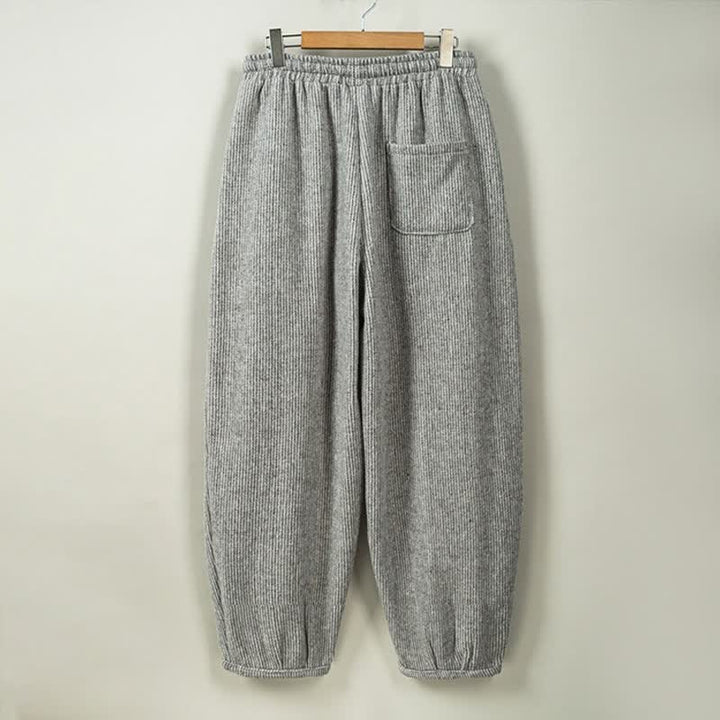 Buddha Stones Fall Winter Casual Vintage Drawstring Solid Long Pants Men's Harem Pants With Pockets - image 10
