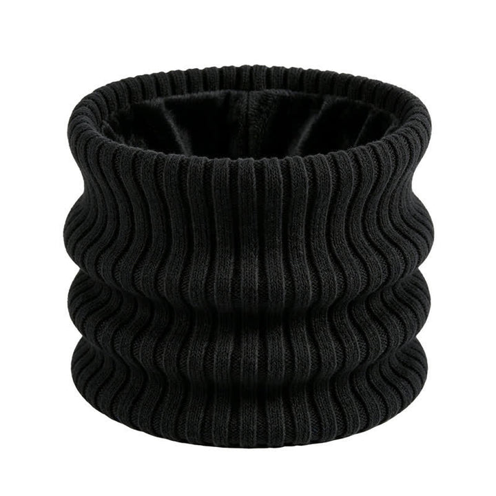 Buddha Stones Winter Ribbed Knit Fleece Lined Neck Gaiter Men's Scarf - Black - image 6