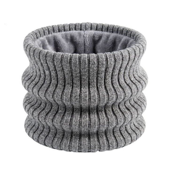 Buddha Stones Winter Ribbed Knit Fleece Lined Neck Gaiter Men's Scarf - DarkGray - image 1