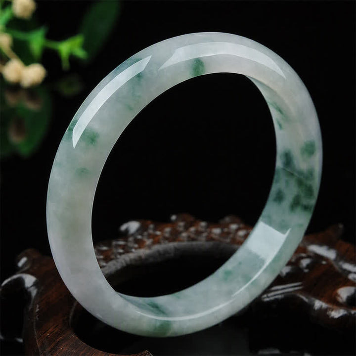 Jade Luck Blessing Prosperity Bracelet Bangle - 60-61mm - image 0