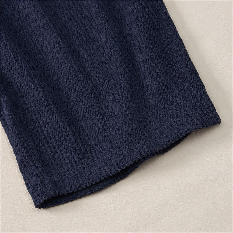 Buddha Stones Fall Winter Minimalist Casual Drawstring Solid Corduroy Long Pants Men's Straight Leg Pants With Pockets - image 19