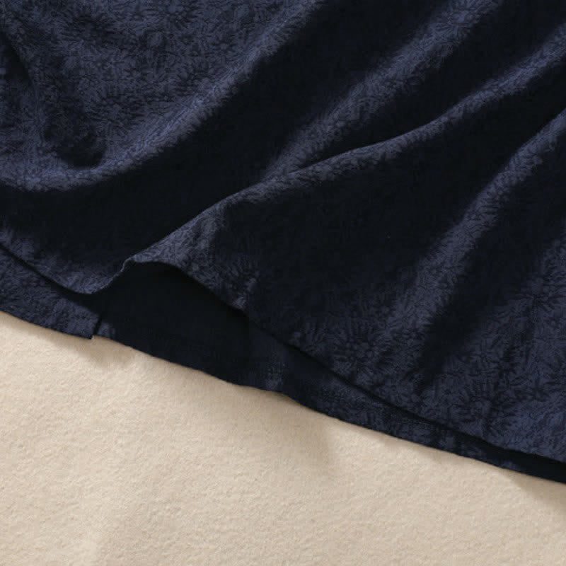Buddha Stones Fall Vintage Tang Style Pankou Solid Cotton Linen Women's Skirts With Pocket - image 18