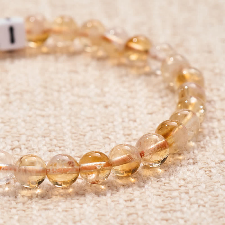 Buddha Stones Citrine I ATTRACT Letters Beads Prosperity Bracelet - image 4