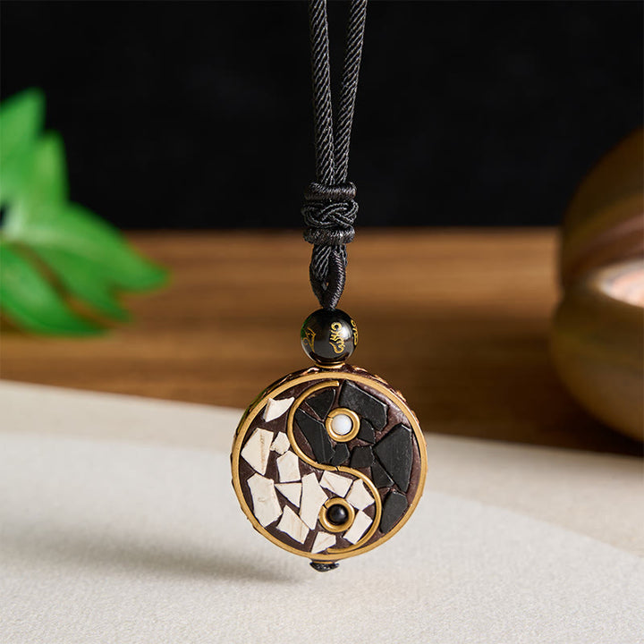 Buddha Stones Copper Alloy Yin Yang Pendant Balance Necklace - image 2