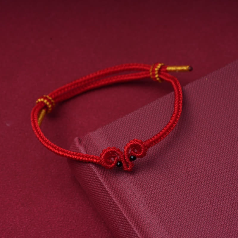 Buddha Stones Hand-Woven Red String Goat Luck Bracelet - Red String(Protection ♥ Luck) - image 0