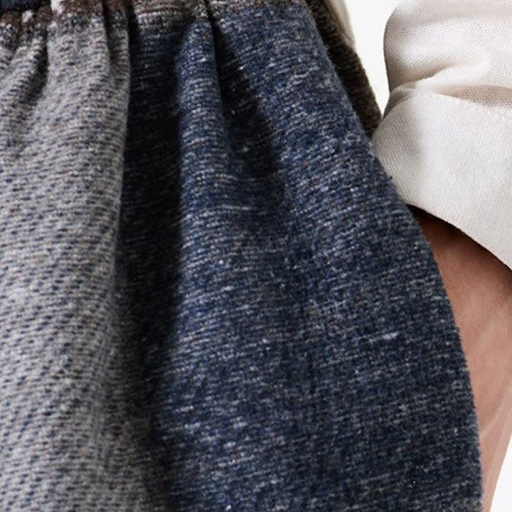 Buddha Stones Fall Winter Casual Vintage Drawstring Plaid Cotton Ankle Pants Men's Harem Pants With Pockets - image 12