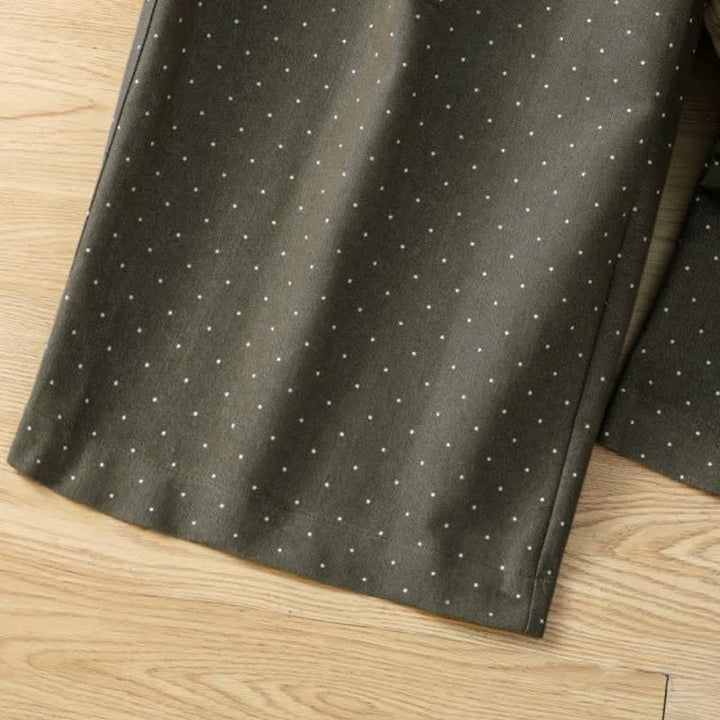 Buddha Stones Fall Casual Drawstring Polka Dot Ankle Pants Women's Straight Leg Pants With Pocket - image 10