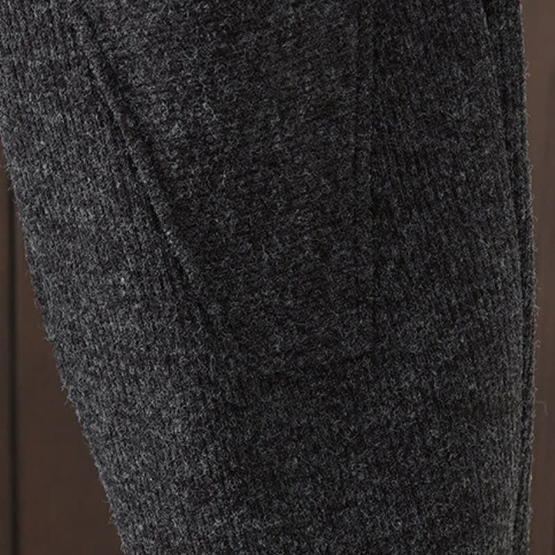 Buddha Stones Winter Casual Solid Cotton Ankle Pants Women's Tapered Pants With Pocket - image 11