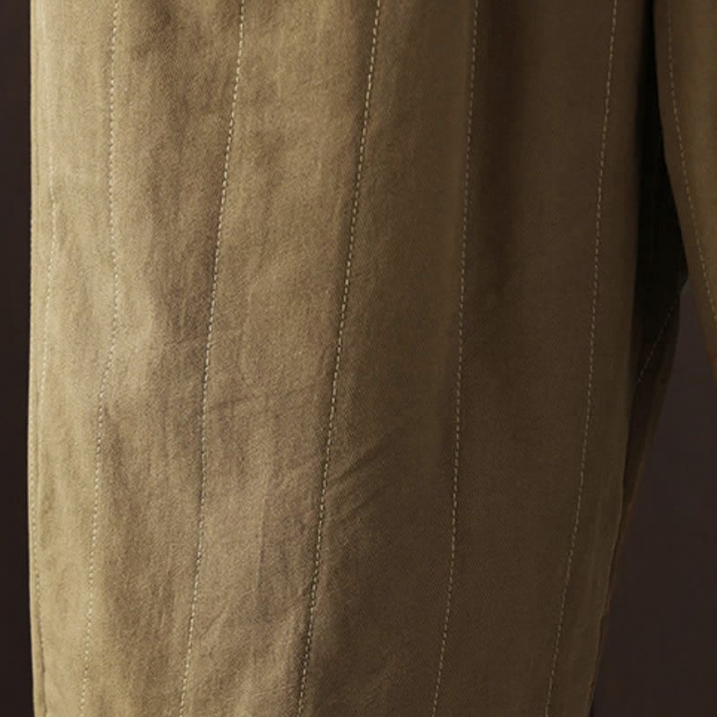 Buddha Stones Fall Winter Casual Vintage Solid Ankle Pants Women's Harem Pants With Pocket - image 14