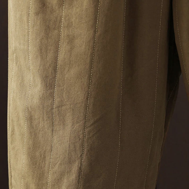 Buddha Stones Fall Winter Casual Vintage Solid Ankle Pants Women's Harem Pants With Pocket - image 14
