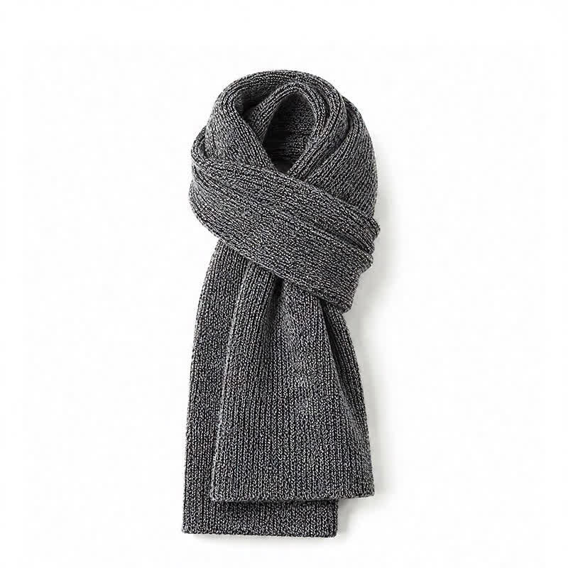 Buddha Stones Fall Winter Thick Knit Classic Commuter Men's Scarf - Gray - image 10