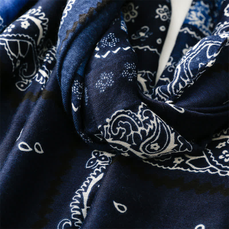 Buddha Stones Spring Fall Boho Paisley Patchwork Tassel Women's Scarf - image 12