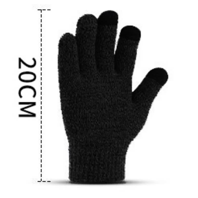 Buddha Stones 3Pcs Fall Winter Ribbed Knit Neck Warmer Men's Scarf Hat Gloves - image 8