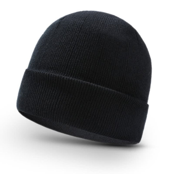 Buddha Stones 3Pcs Fall Winter Ribbed Knit Neck Warmer Men's Scarf Hat Gloves - image 3