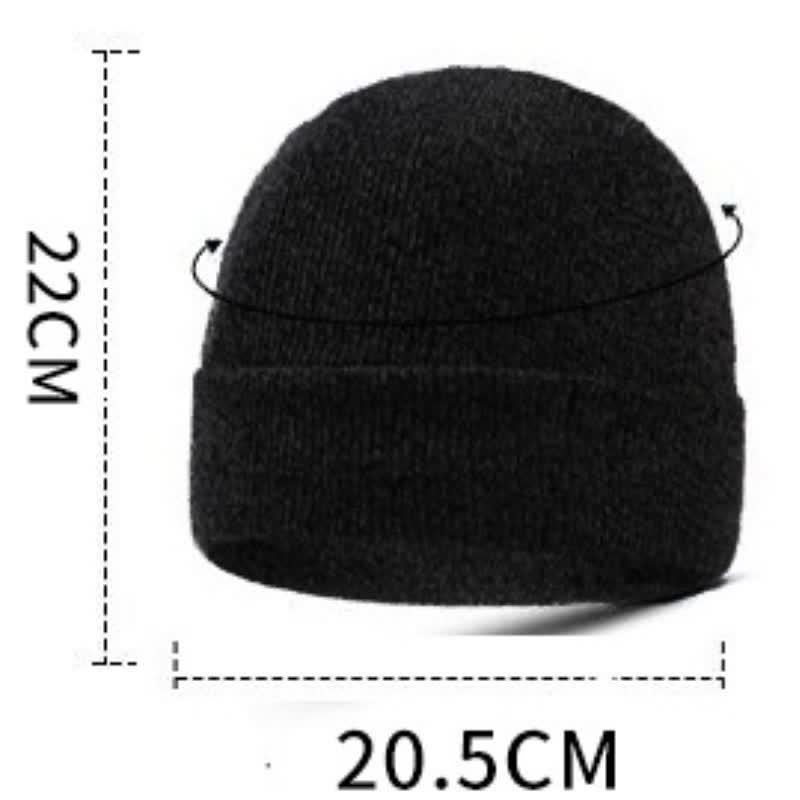 Buddha Stones 3Pcs Fall Winter Ribbed Knit Neck Warmer Men's Scarf Hat Gloves - image 6
