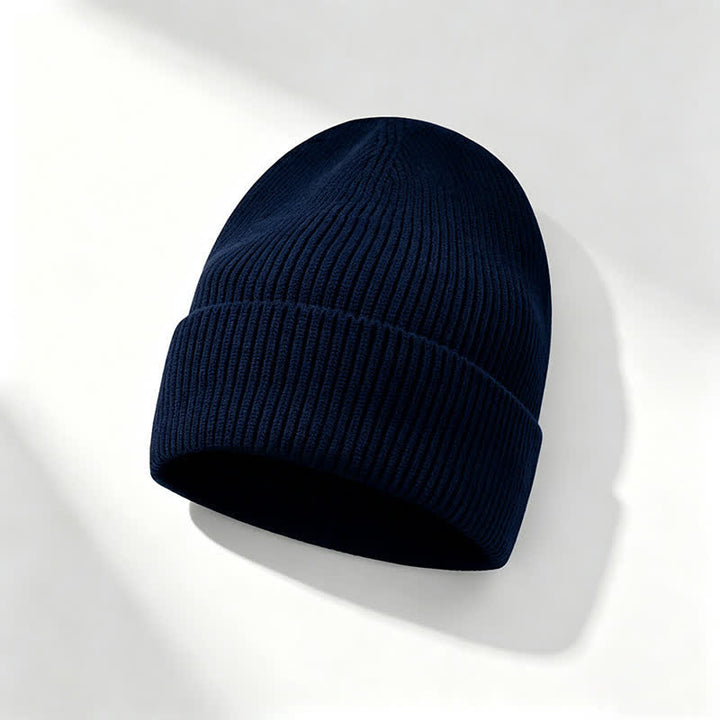 Buddha Stones Fall Winter Ribbed Knit Cuffed Beanie Men's Hat - MidnightBlue - image 8