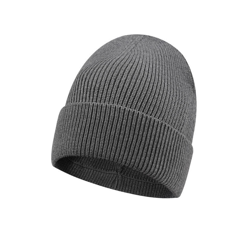 Buddha Stones Fall Winter Ribbed Knit Cuffed Beanie Men's Hat - DimGray - image 3