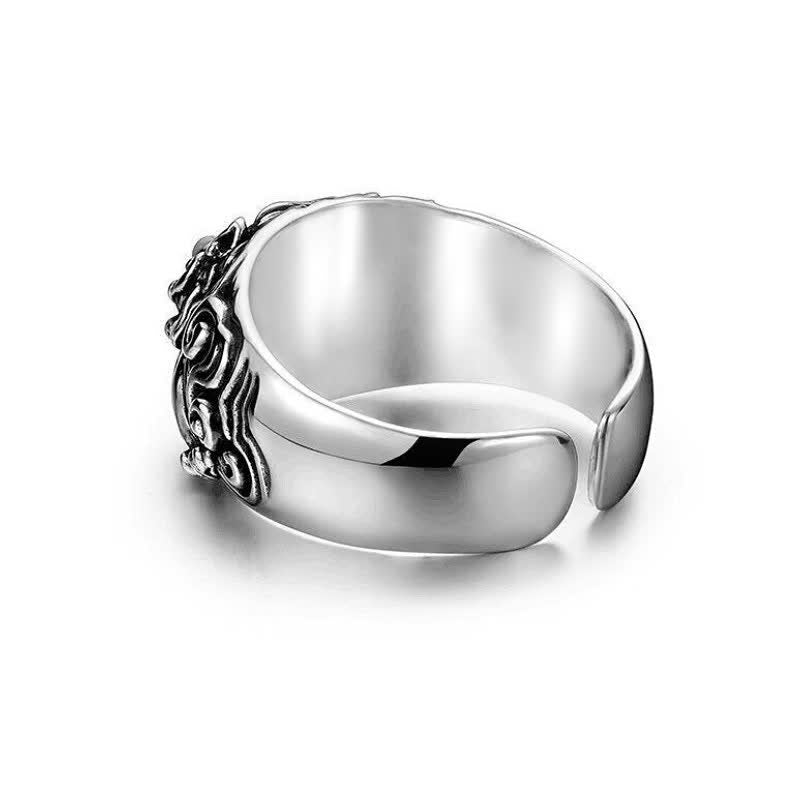 Buddha Stones Copper Pi Xiu Relief Carving Adjustable Grounding and Wealth Ring - image 3