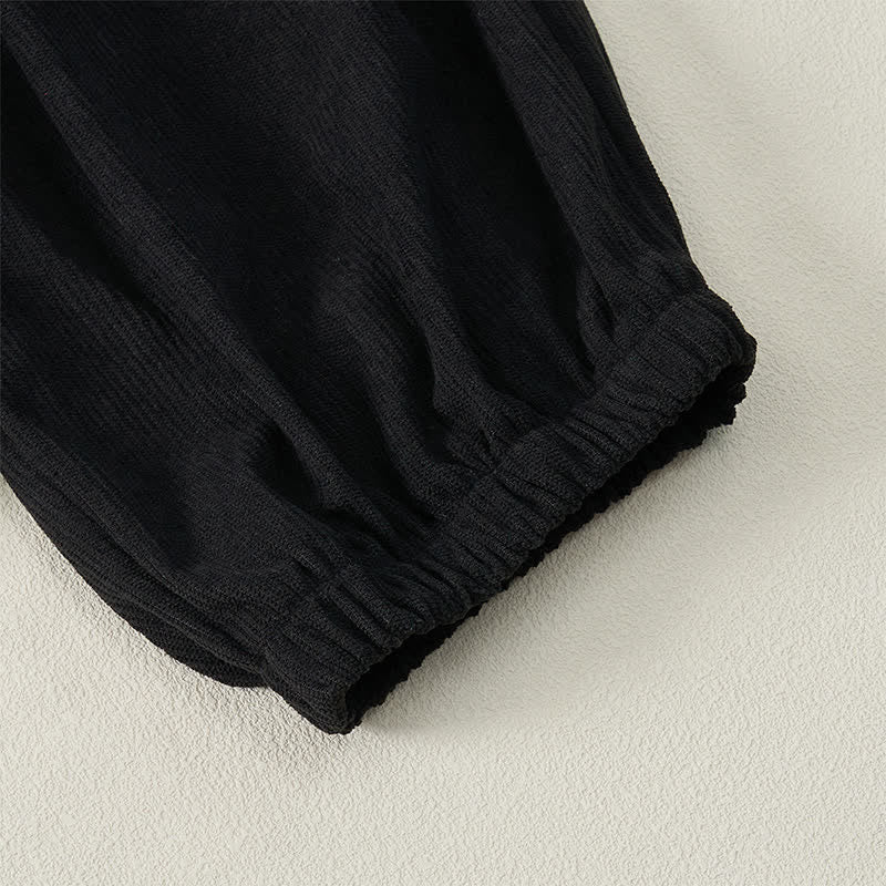 Buddha Stones Fall Winter Casual Drawstring Solid Long Pants Elastic Waist Corduroy Women's Tapered Pants With Pockets - image 11