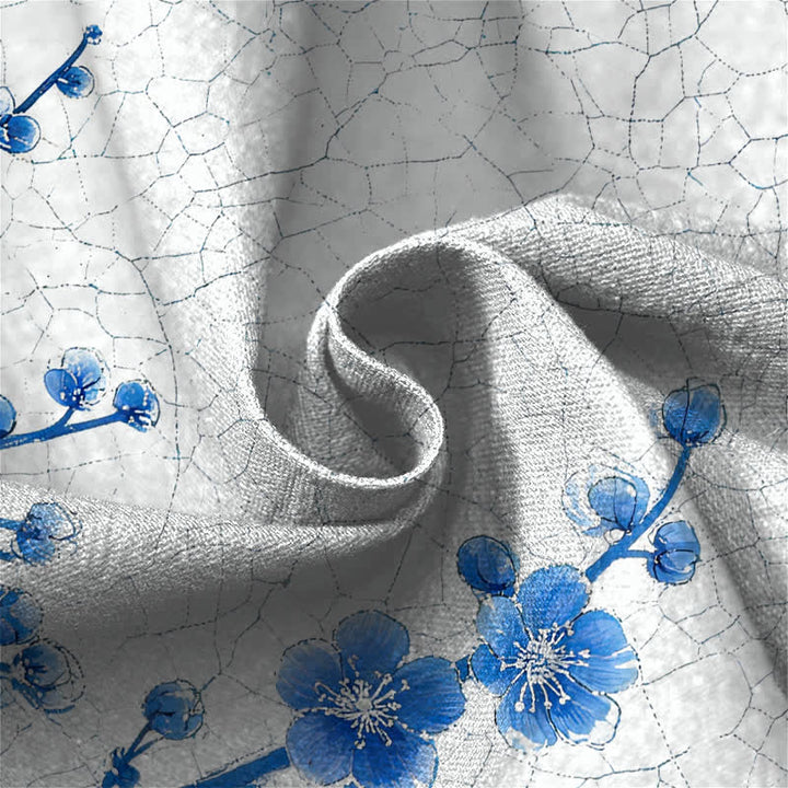 Buddha Stones Pure Cotton Plum Blossom Branch Pattern Frog Button Women's Elastic Waist Harem Pants With Pockets - image 4
