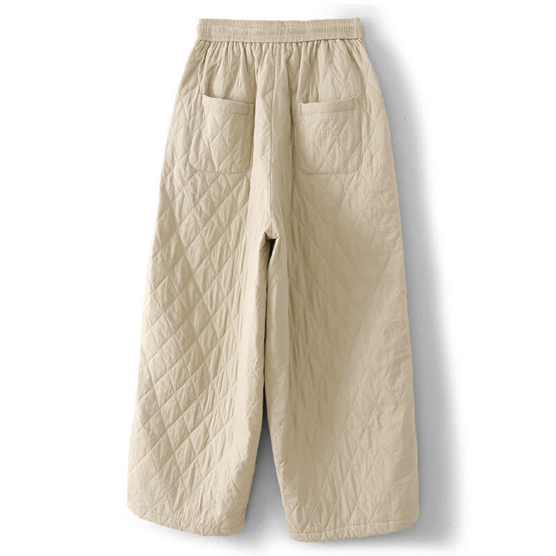 Buddha Stones Winter Minimalist Plain Drawstring Solid Ankle Pants Women's Straight Leg Pants With Pockets - image 13