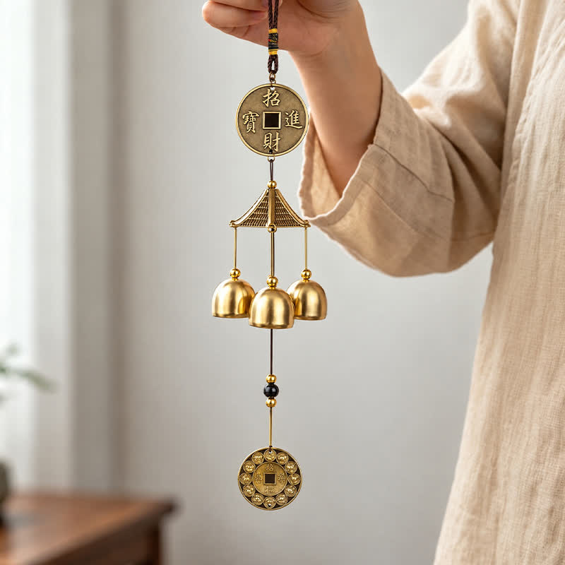 Buddha Stones Pi Xiu Bagua Gourd Coin Wealth Bells & Chimes - Coin - image 21