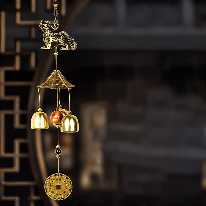 Buddha Stones Pi Xiu Bagua Gourd Coin Wealth Bells & Chimes - image 3
