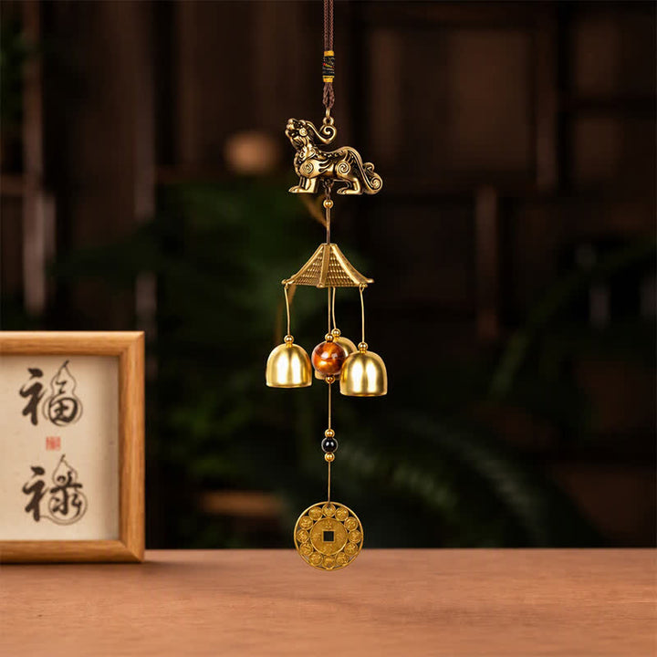 Buddha Stones Pi Xiu Bagua Gourd Coin Wealth Bells & Chimes - image 5