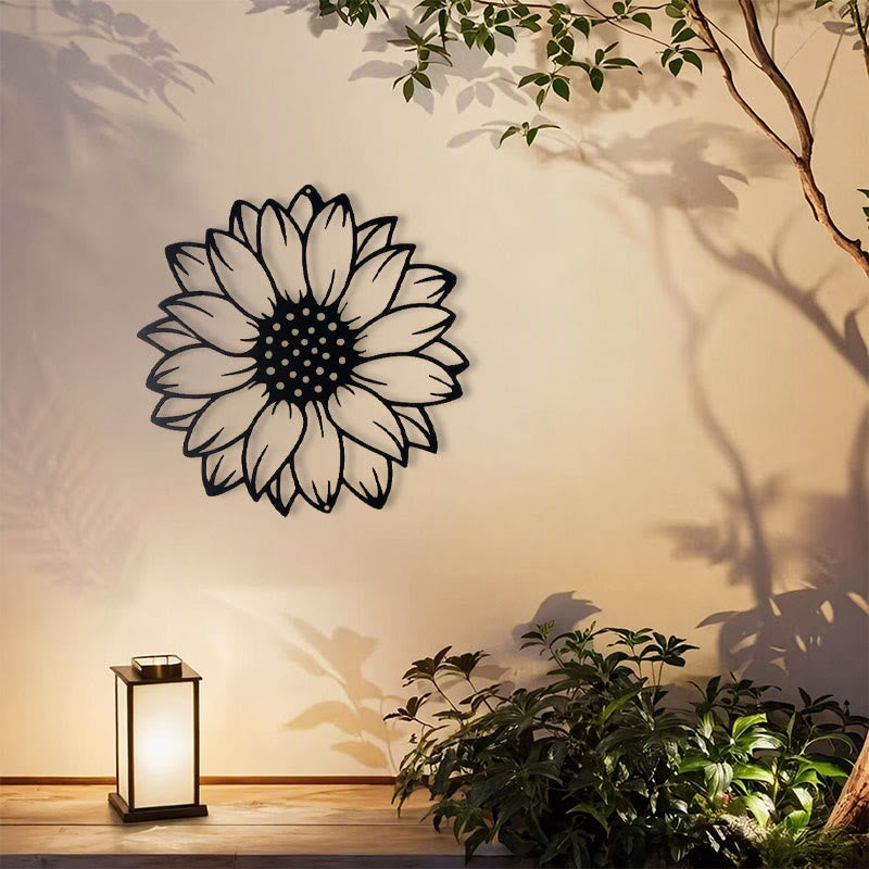 Buddha Stones Round Floral Sunflower Energy Iron Metal Wall Decor - image 8