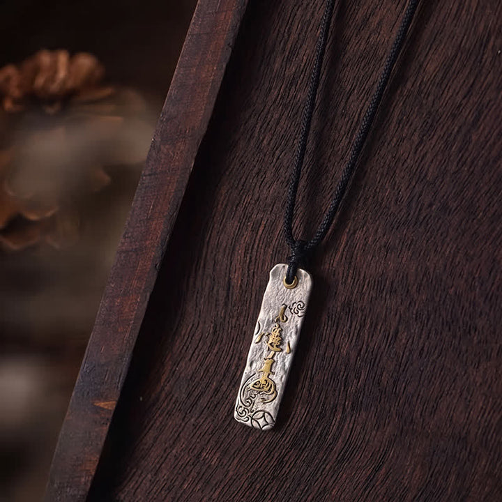 Buddha Stones Making A Fortune Chinese Character Copper Coin Wealth Necklace Pendant - image 3