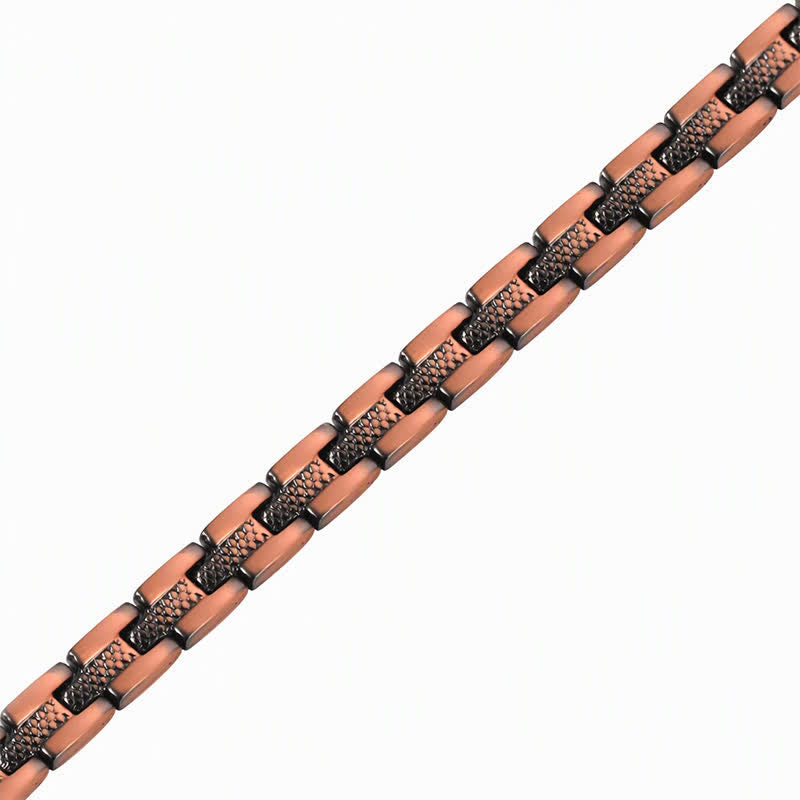 Buddha Stones Magnetic Copper Link Chain Modern Balance Anklet - image 6
