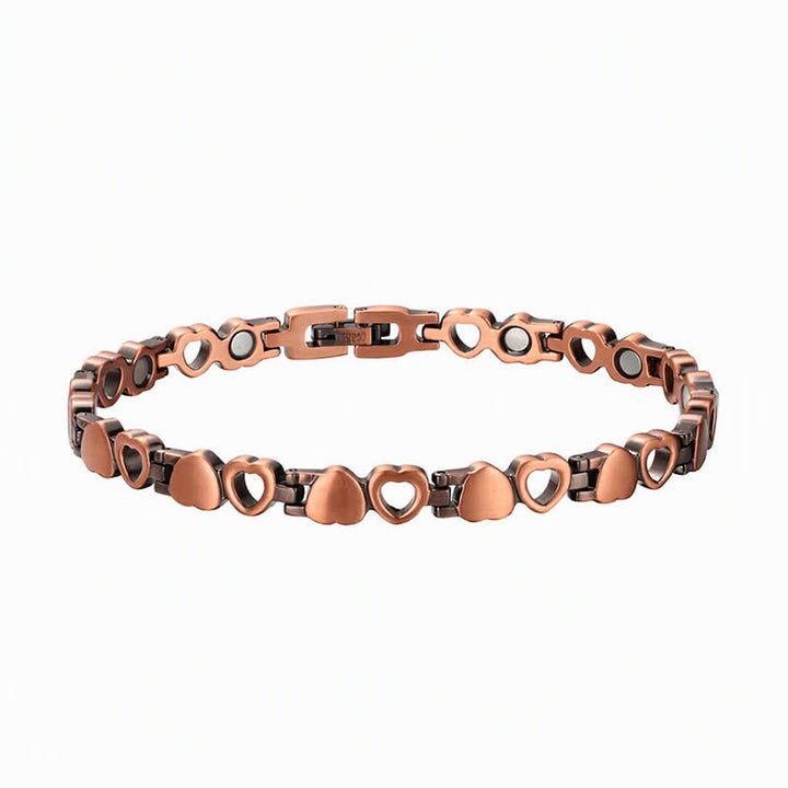 Buddha Stones Copper Magnetic Heart Link Harmonic Connection Anklet - image 6