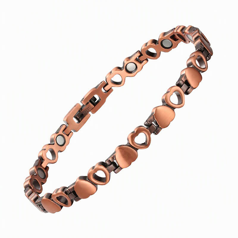 Buddha Stones Copper Magnetic Heart Link Harmonic Connection Anklet - image 7